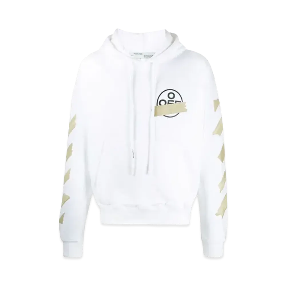 OFF-WHITE Tape Diag Arrows Hoodie "White"