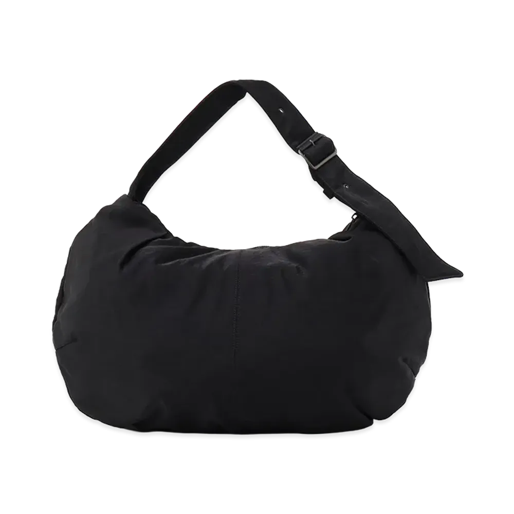 Y's Nylon Washer Twill Gyoza-style Bag "Black"