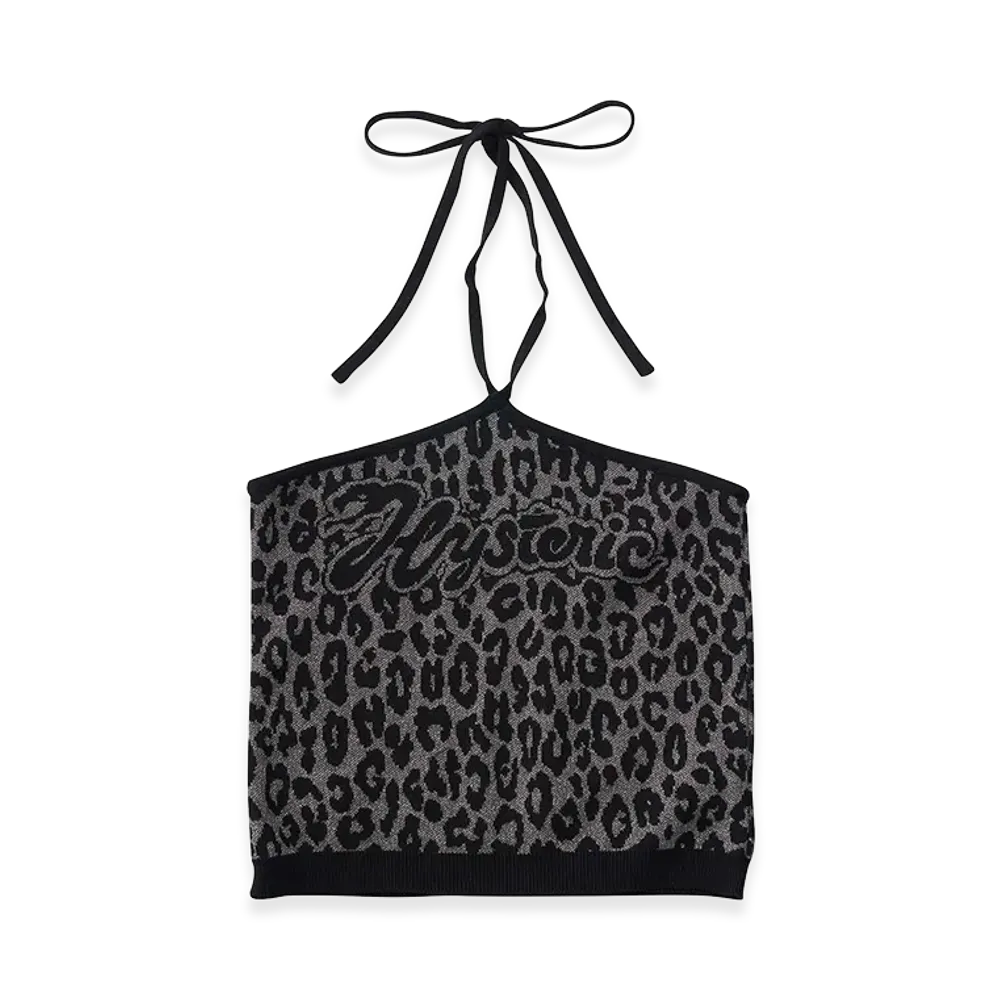 HYSTERIC GLAMOUR Women's Snake Logo Jacquard Halter Neck "Black"