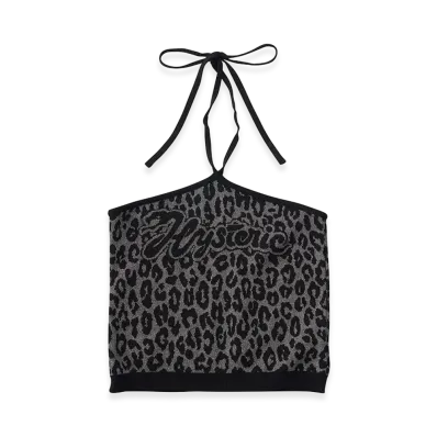 HYSTERIC GLAMOUR Women's Snake Logo Jacquard Halter Neck "Black"