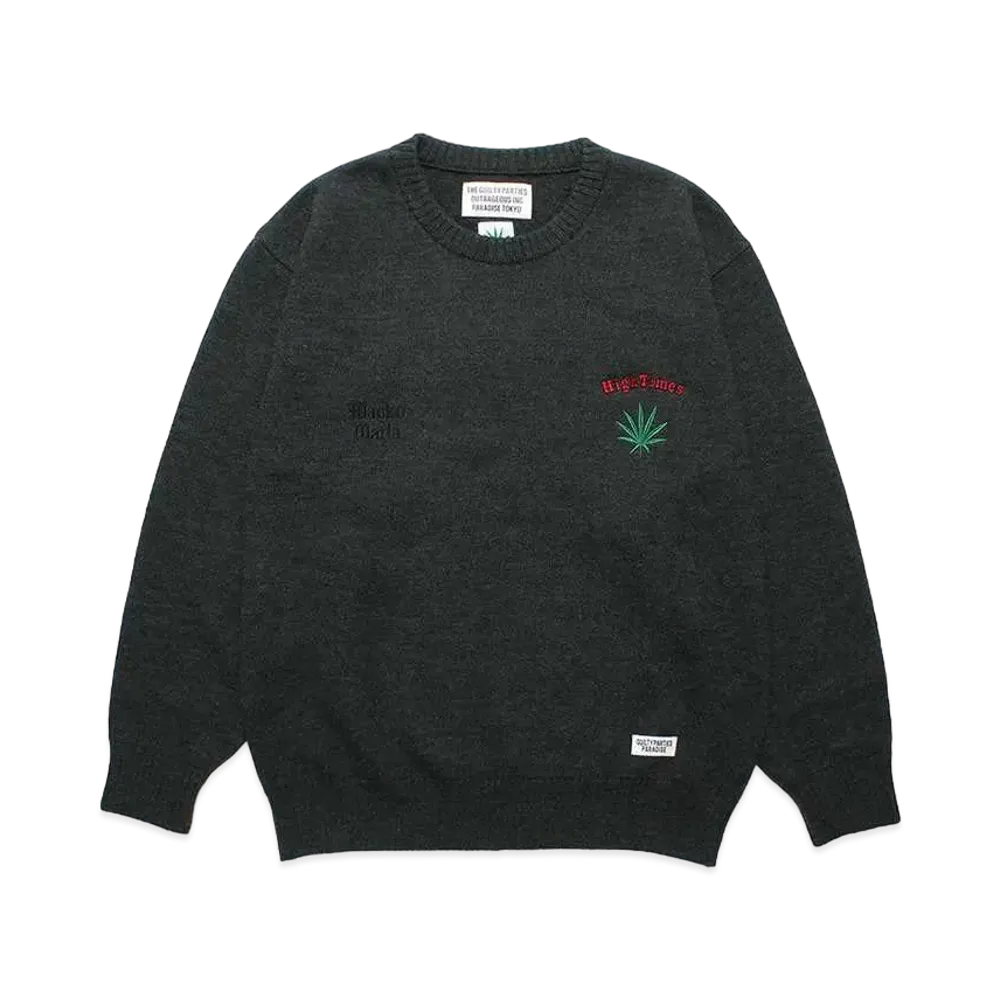 WACKO MARIA HIGH TIMES / Classic Knit Sweater "Green"