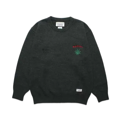WACKO MARIA HIGH TIMES / Classic Knit Sweater "Green"