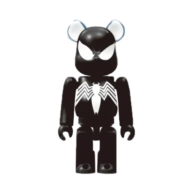 Bearbrick x Marvel SPIDER-MAN Happy Lottery Bearbrick Award 4 Spider Man (Black Costume)