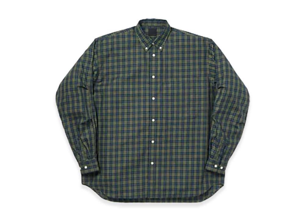 DAIWA PIER39 Tech Button Down Shirt L/S Plaids "Light Olive"