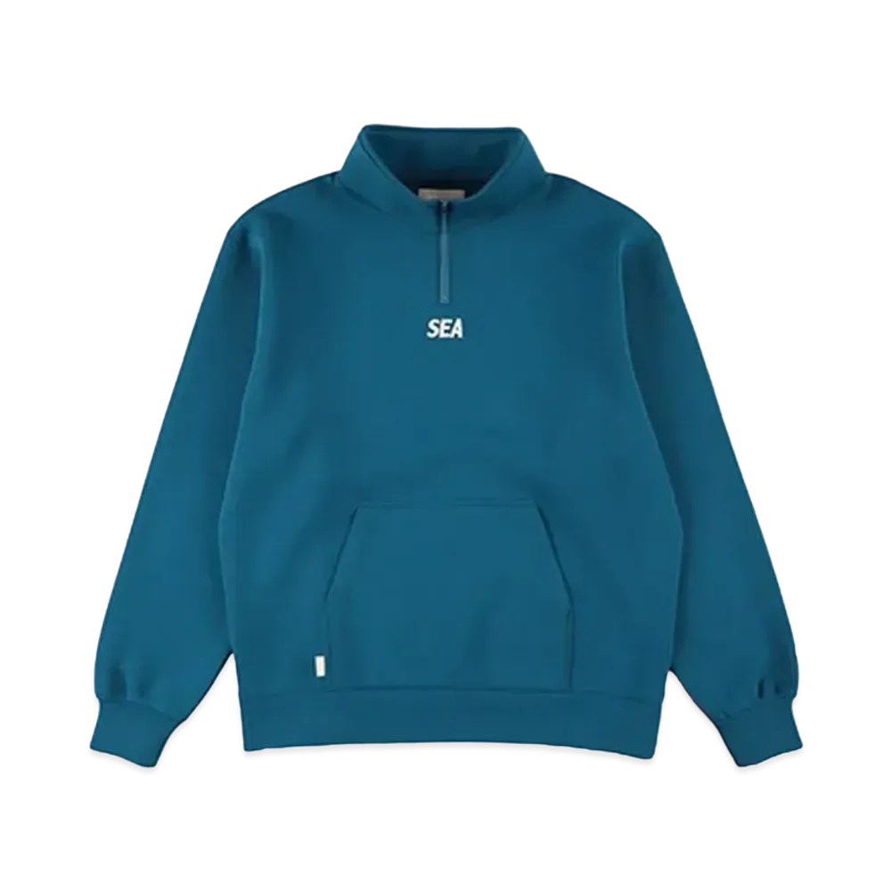 WIND AND SEA WDS-ES Cardboard Half Zip Tops "Sea Blue"