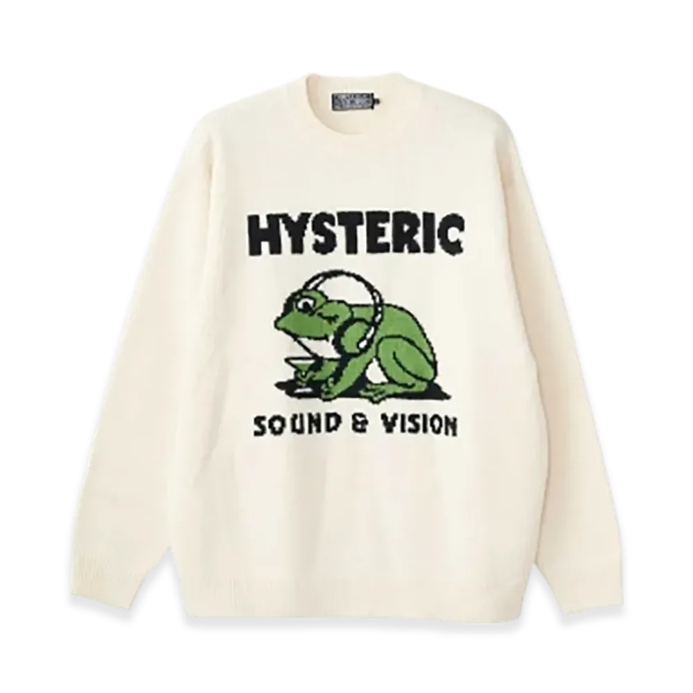 HYSTERIC GLAMOUR Diggy Knit Sweater "White"