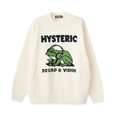 HYSTERIC GLAMOUR Diggy Knit Sweater "White"
