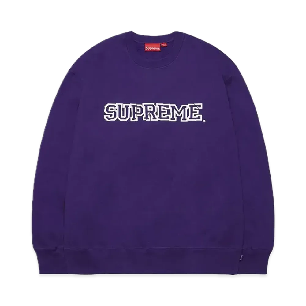 シュプリーム シャッター ロゴ クルーネック "パープル"