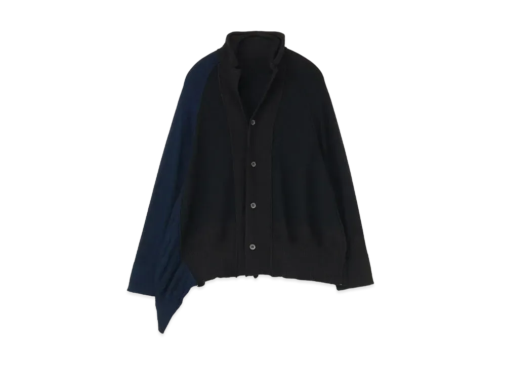 Yohji Yamamoto Y's PLAIN STITCH BACKSIDE SIDE DRAPE JACKET "Black"