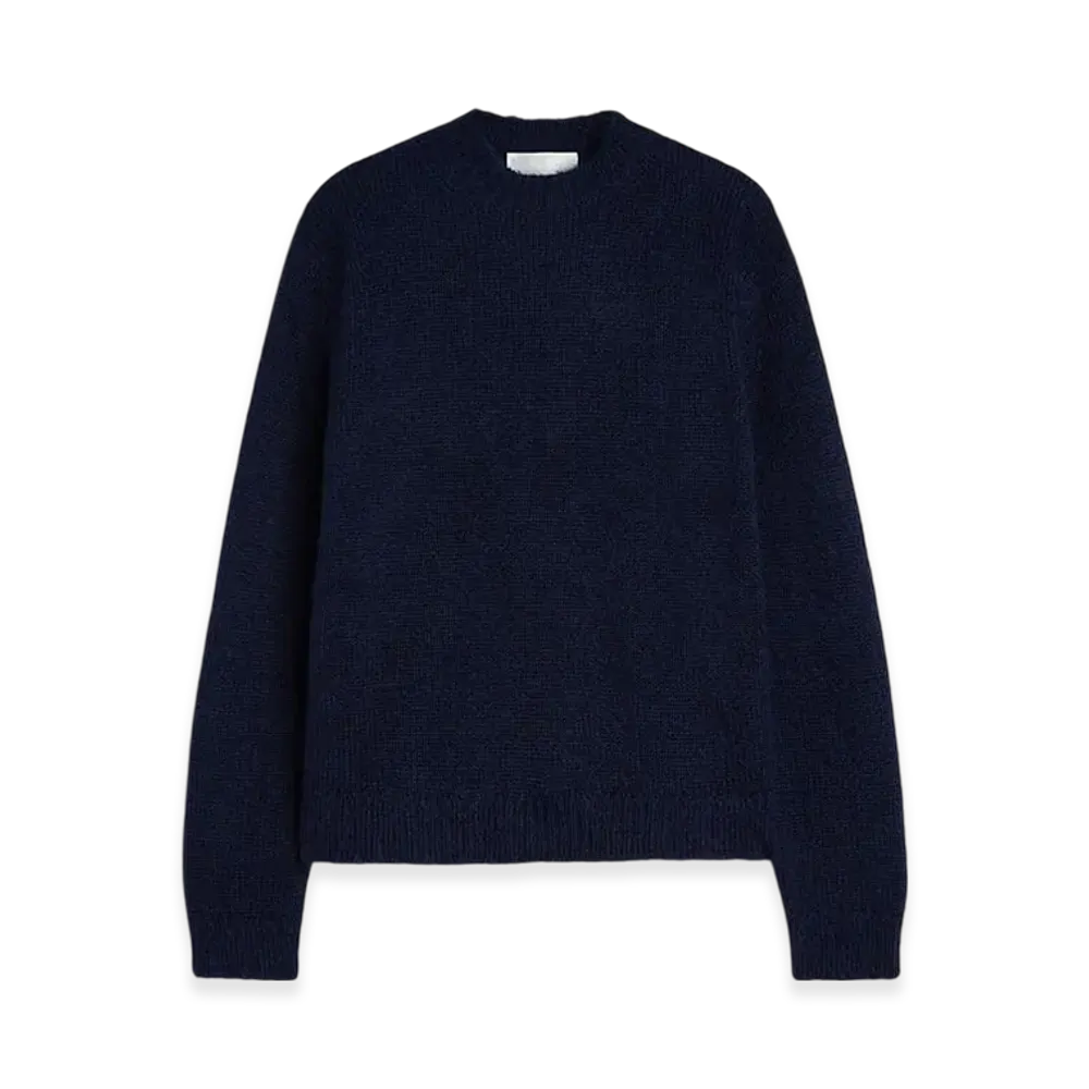 Jil Sander Midweight Wool Crew-Neck Sweater "Violet Night"