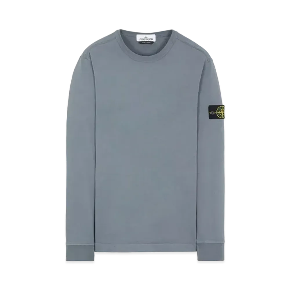Stone Island 64450 GAUZED COTTON JERSEY "Pastel Blue"