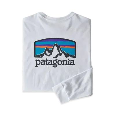 patagonia Men's LongSleeve Fitzroy Horizon Responsibility "White"