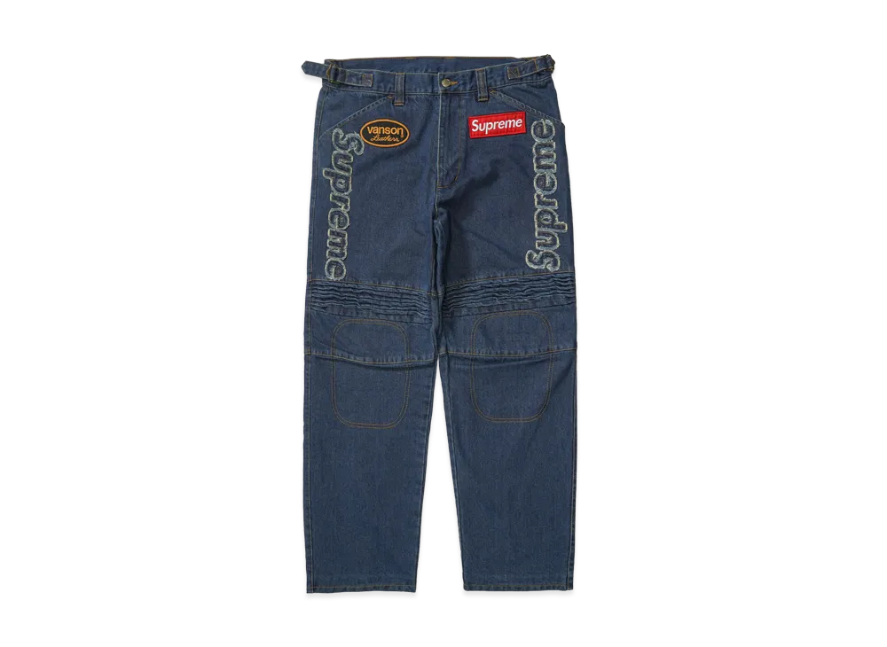 Supreme / Vanson Leathers Cordura Denim Racing Pant "Blue"