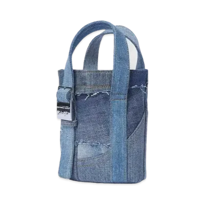 EMOTIONAL WORLD Vintage Tote Bag-Mini "MULTI DENIM"
