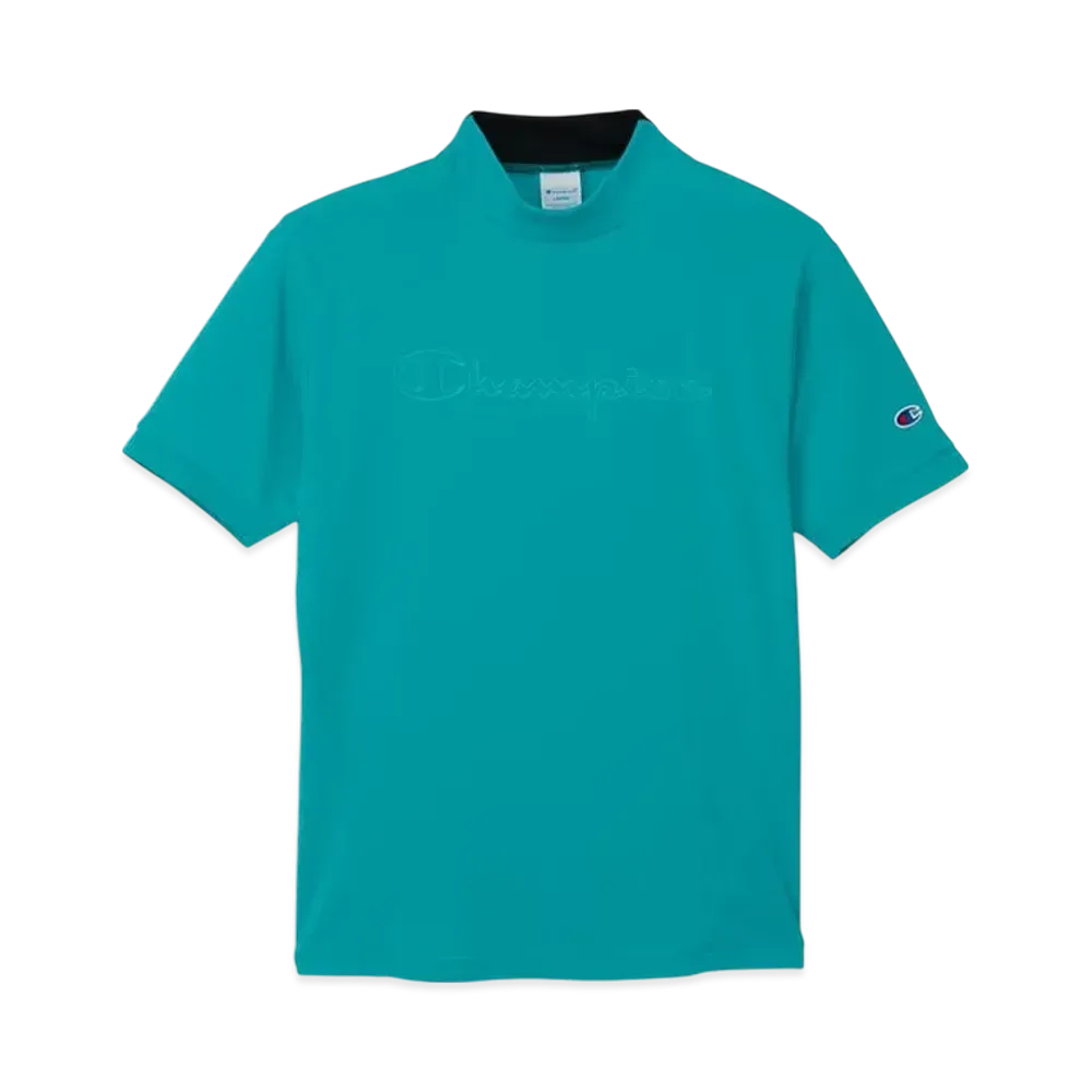 Champion Short Sleeve Mock Neck Shirt 25SS "Teal Blue"