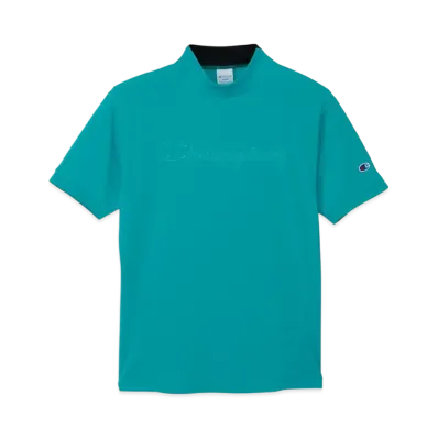 Champion Short Sleeve Mock Neck Shirt 25SS "Teal Blue"