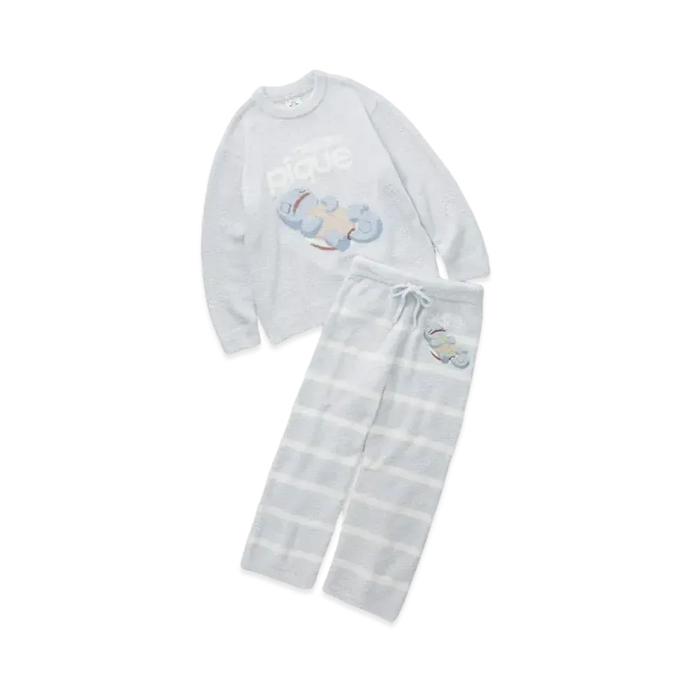 GELATO PIQUE x Pokemon Sleep Babymoko Jacquard Pullover & Long Pants Set #2 "Blue"
