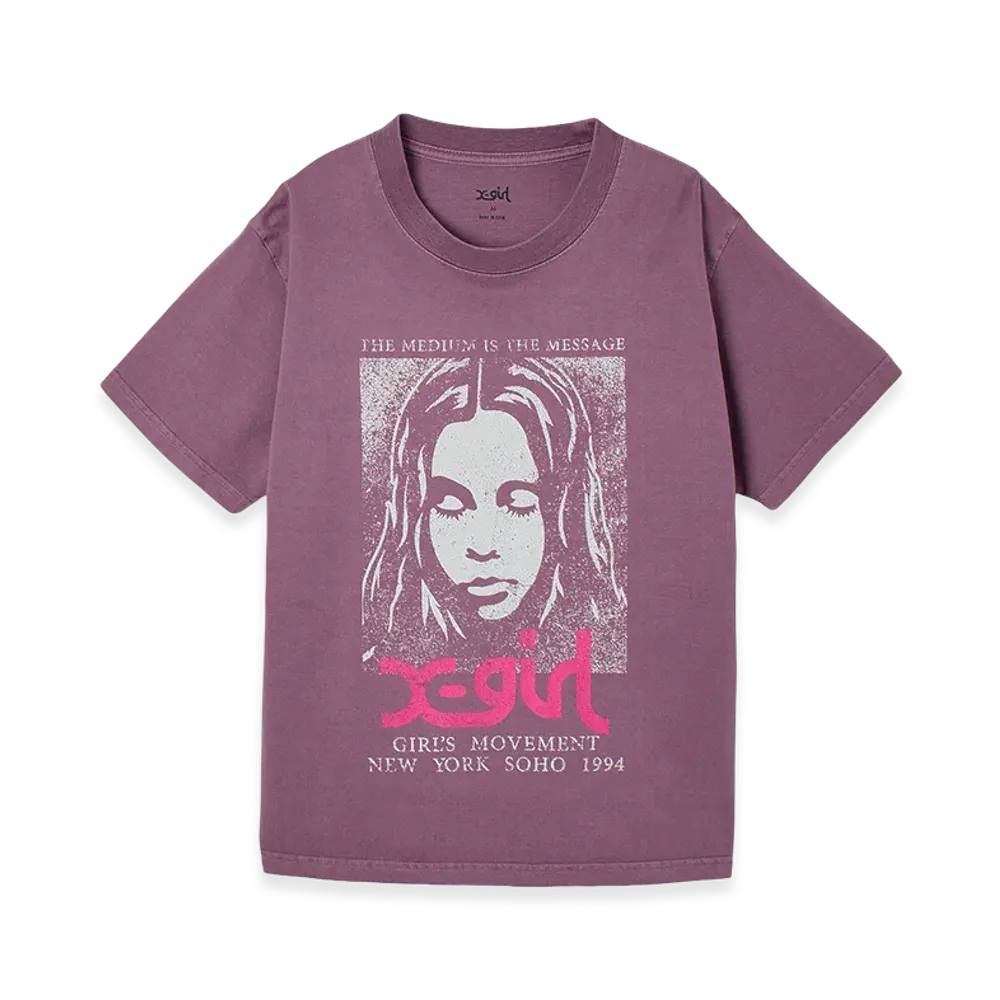 X-Girl Women's Faded Face S/S Tee "Purple"