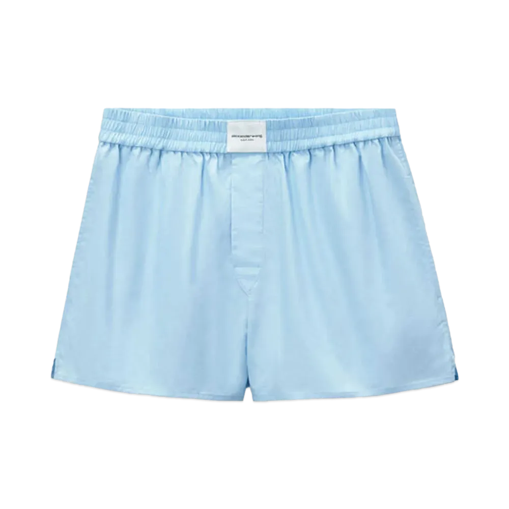 Alexander Wang Cotton Classic Boxer Shorts "Chambray Blue"