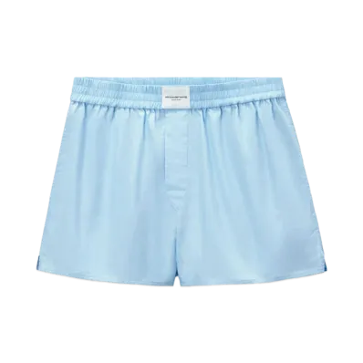 Alexander Wang Cotton Classic Boxer Shorts "Chambray Blue"
