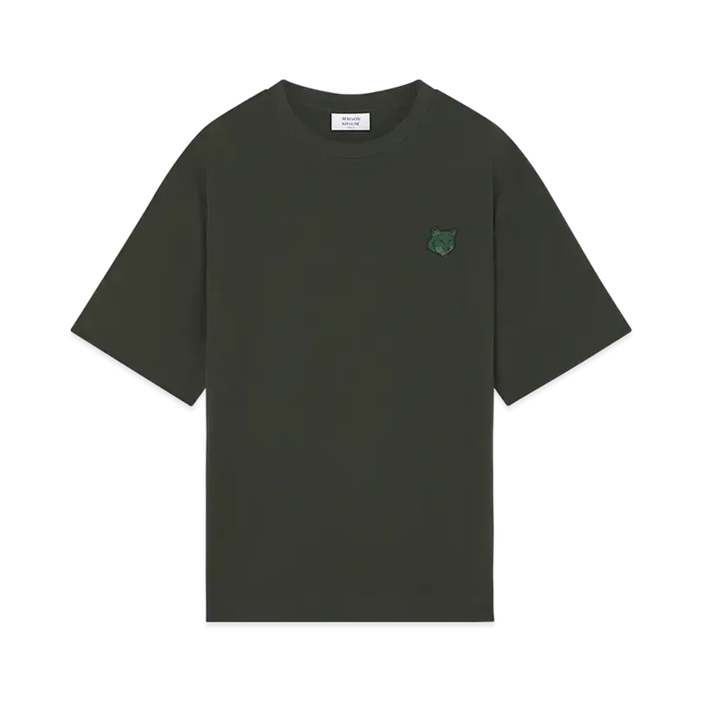 Maison Kitsune Bold Fox Head Patch Oversized T-Shirt "Ranger Green"