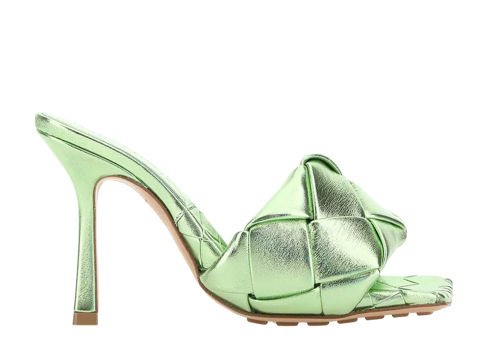 Bottega Veneta Women's Nappa Leather Lido Sandals "Light Green"