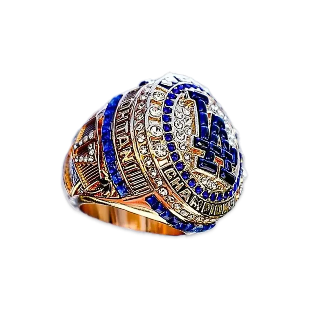 MLB Shohei Ohtani Dodgers World Series Ring 2024 (replica) "Gold/Blue"