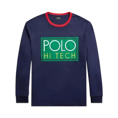 Polo Ralph Lauren Hi Tech Logo Graphic Long-Sleeve T-Shirt "Navy"