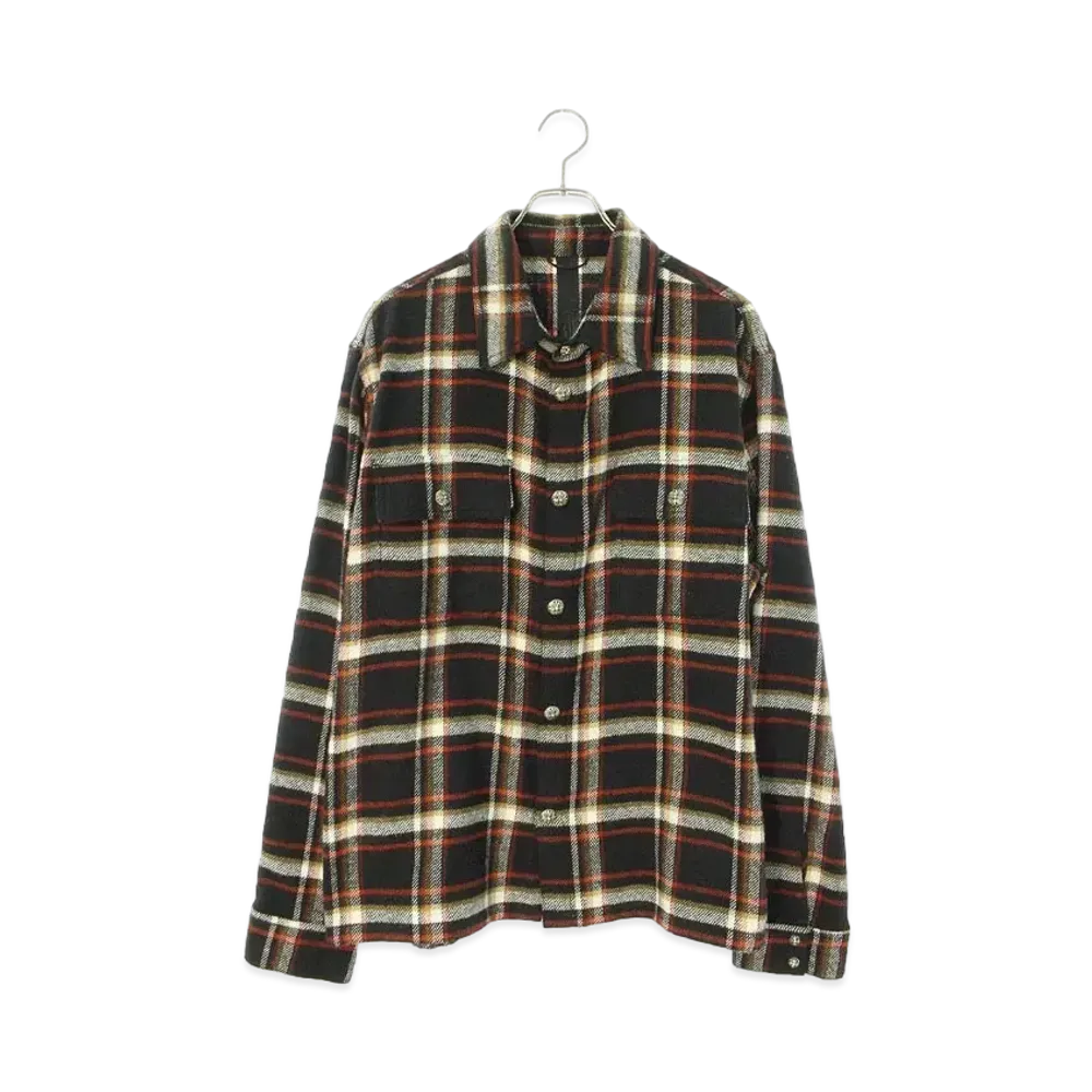 Chrome Hearts Work Dog Check Pattern Work Dog L/S Shirt "Red/Black/Gray"