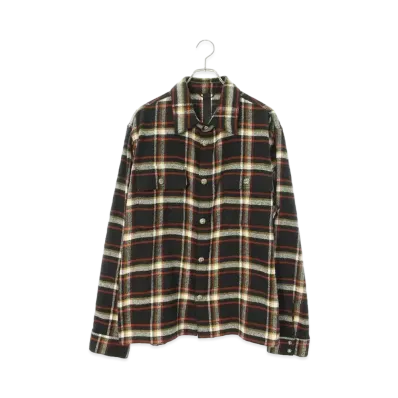 Chrome Hearts Work Dog Check Pattern Work Dog L/S Shirt "Red/Black/Gray"