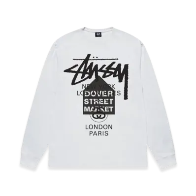 Stussy DSM World Tour LS Tee "White"