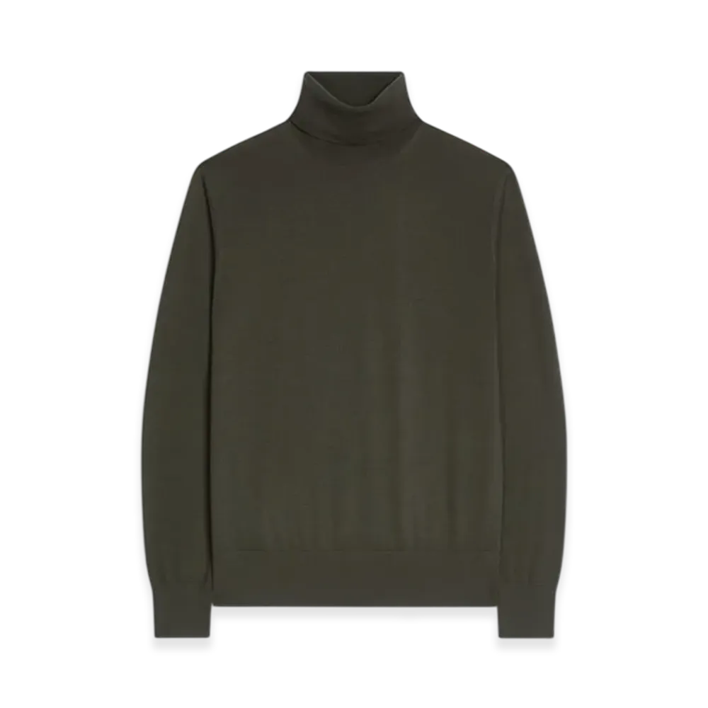DRIES VAN NOTEN Merino Wool Sweater "Dark khaki"