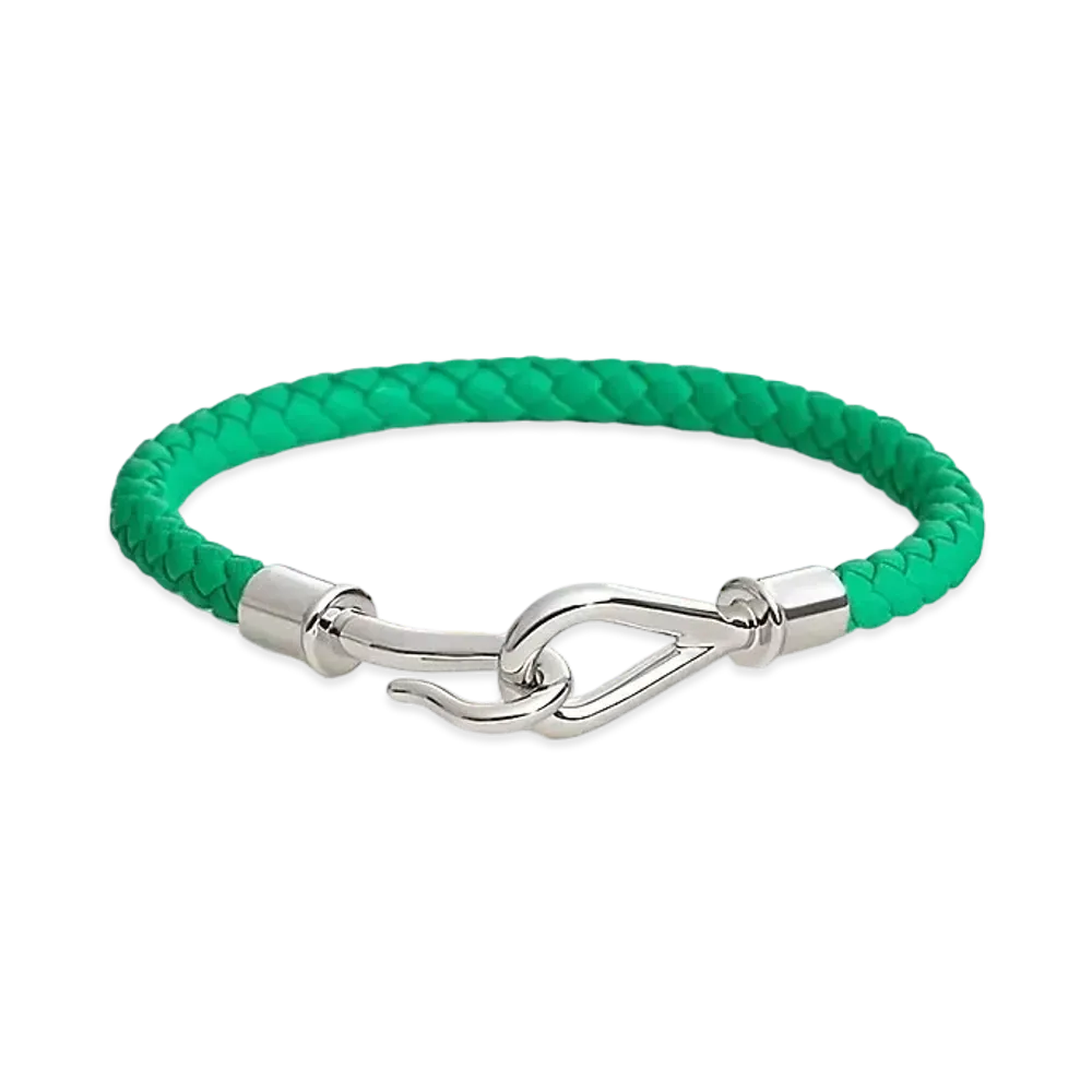 Hermes Jumbo H Bracelet "Mint/Palladium"