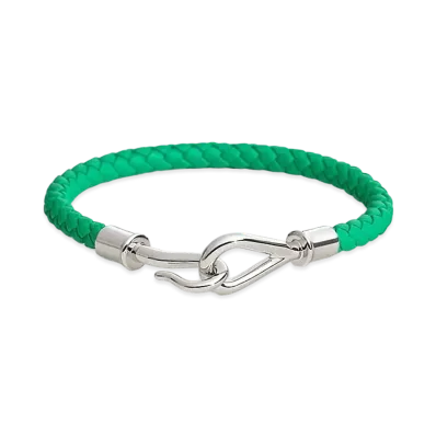 Hermes Jumbo H Bracelet "Mint/Palladium"