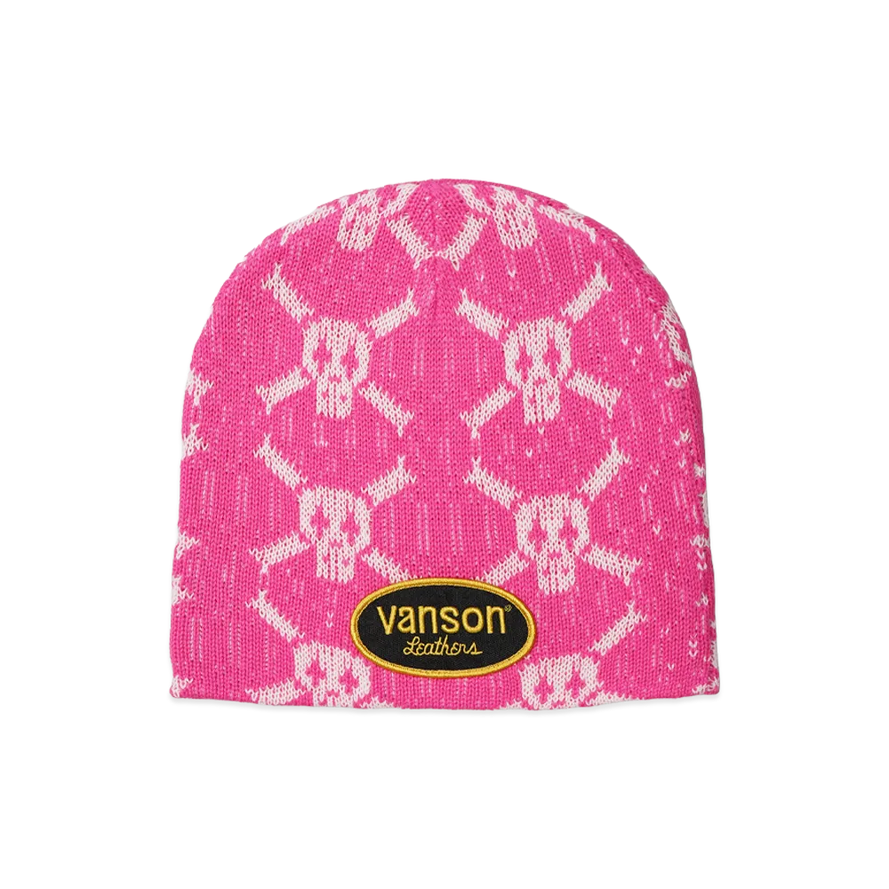 Supreme x Vanson Leathers Skull Beanie "Pink"