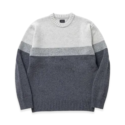 RATS Gradation Crew Neck Knit "Gray"