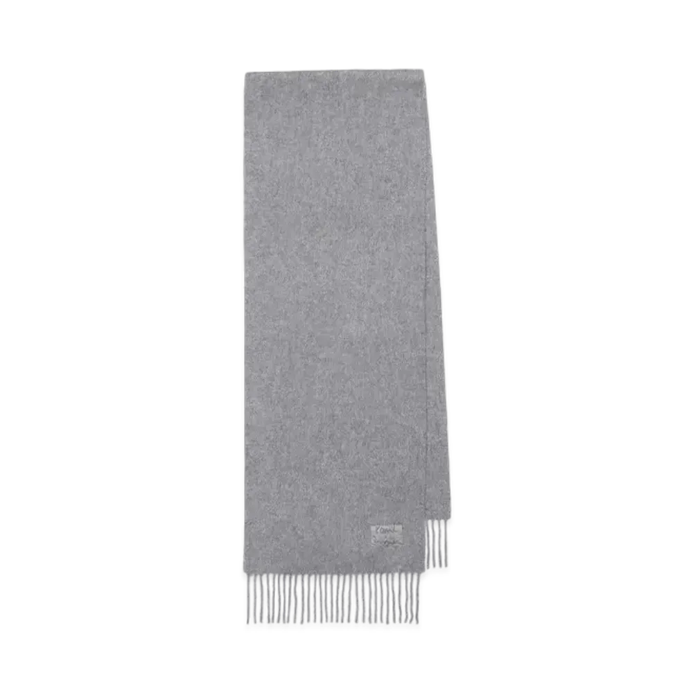 Paul Smith Cropped Logo Cashmere Scarf "Gray"