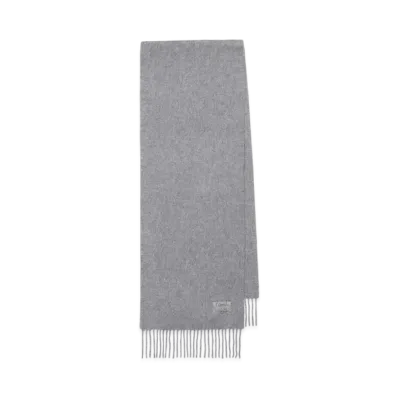 Paul Smith Cropped Logo Cashmere Scarf "Gray"