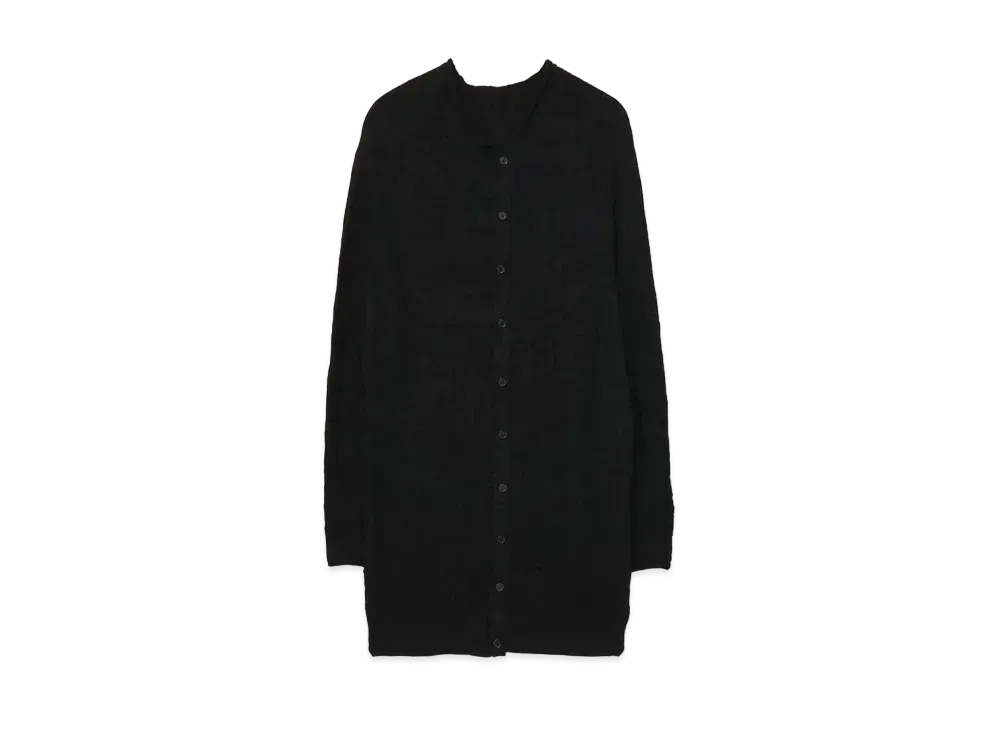 Yohji Yamamoto Y's QR LINKS WRINKLE CARDIGAN "Black"