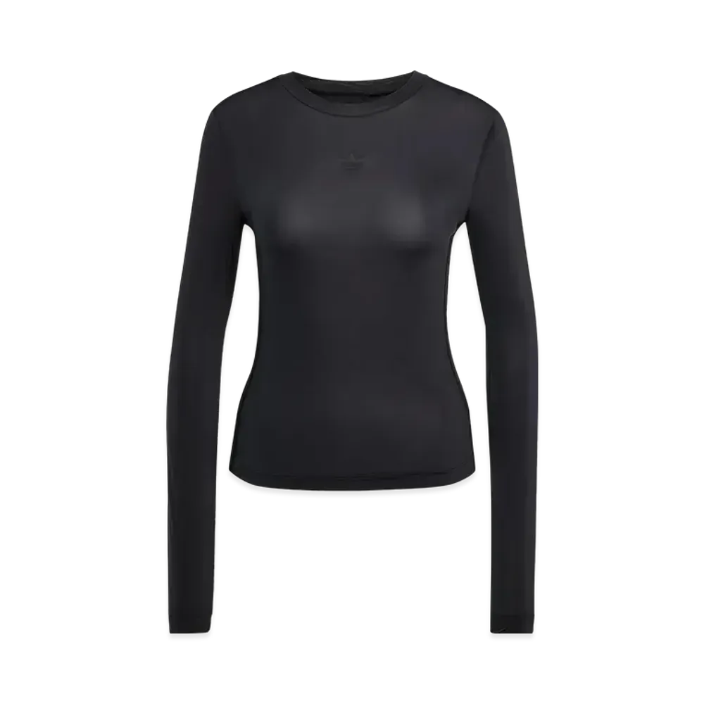 adidas Adicolor Sheer Three Stripes Long Sleeve T-Shirt "Black"