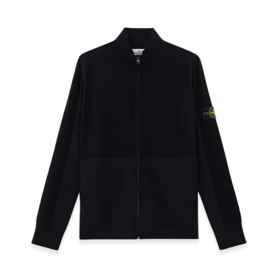Stone Island 504A4 Stretch RWS Wool Cardigan with Two Way Zipper - 24FW "Navy Blue"