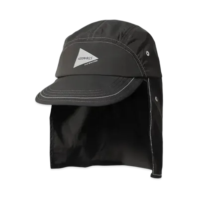 GRAMICCI x and wander brushed nylon sunshade cap"CHARCOAL"