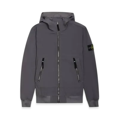 Stone Island 40727 Light Soft Shell Hooded Jacket - 21SS "Pewter Grey"