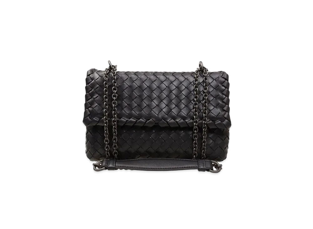 Bottega Veneta Lambskin Shoulder Bag "Black"