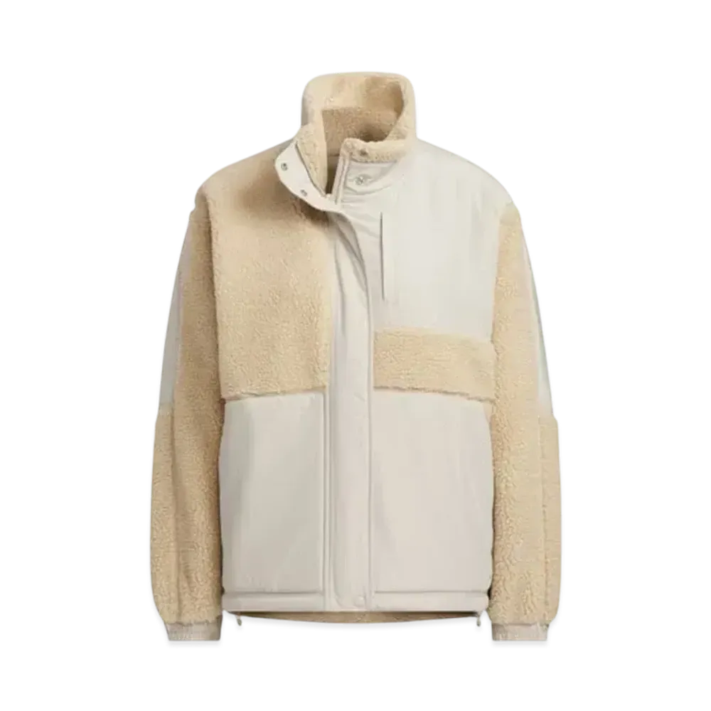 adidas Warding Loose Fit Boa Full Zip Up Jacket "Magic Beige"