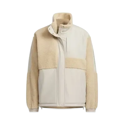 adidas Warding Loose Fit Boa Full Zip Up Jacket "Magic Beige"
