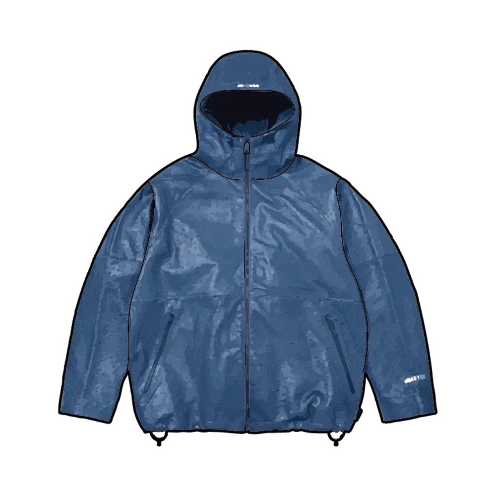 Supreme GORE-TEX Ostrich Embosssed Leather Jacket "Blue"