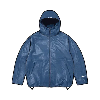 Supreme GORE-TEX Ostrich Embosssed Leather Jacket "Blue"