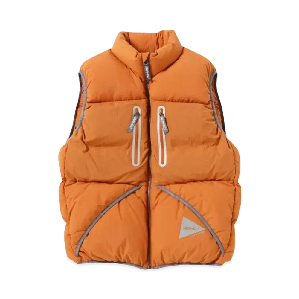 GRAMICCI x and wander Down Vest (Men's) "Orange"
