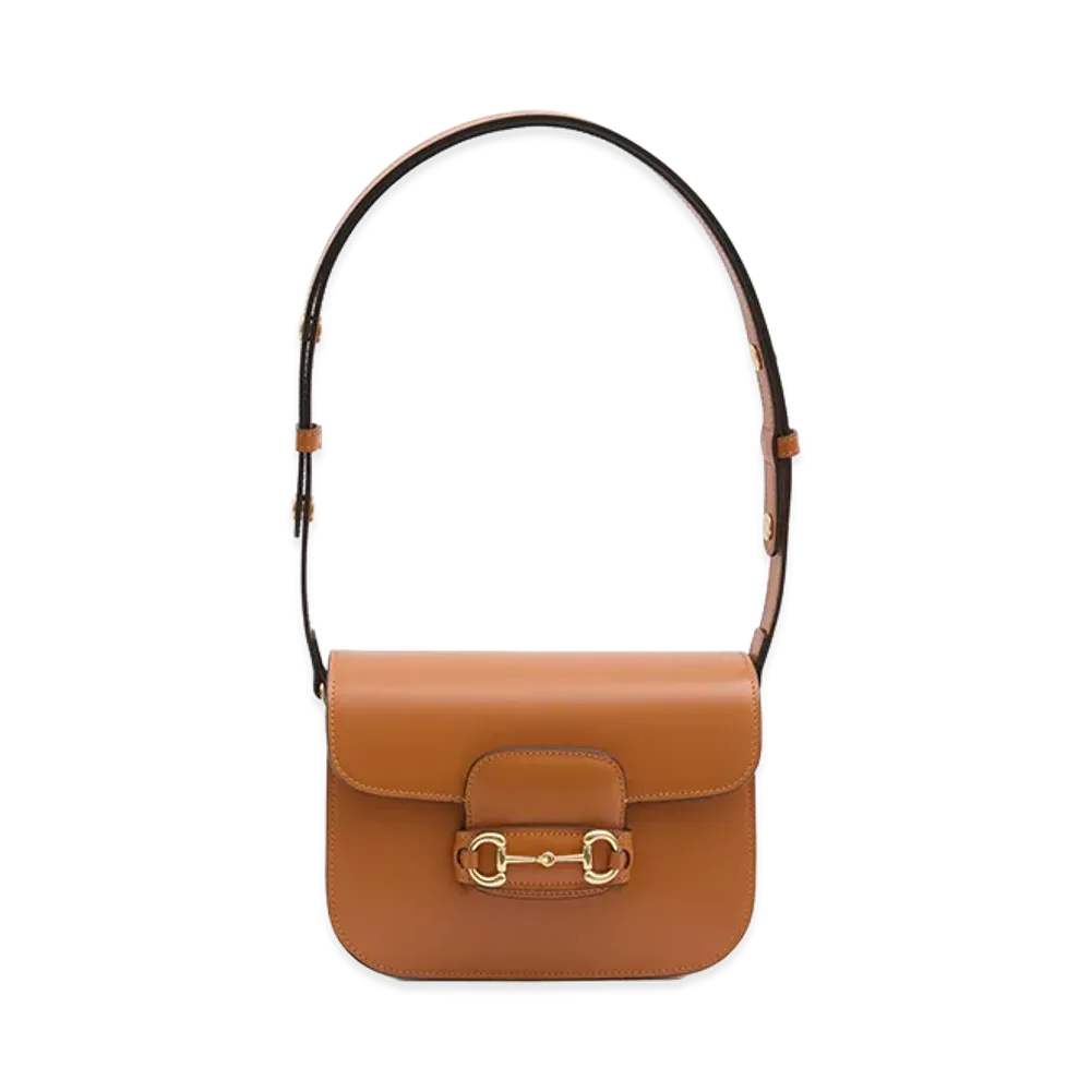GUCCI Women's Small Gucci Horsebit 1955 Shoulder Bag "Newdarkrusty"